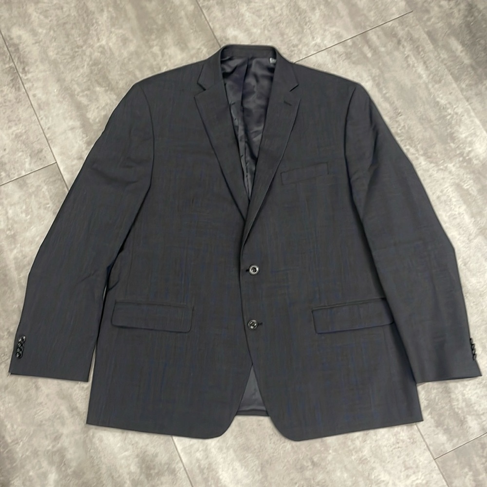 48L Michael Kors suit jacket grey with blue plaid